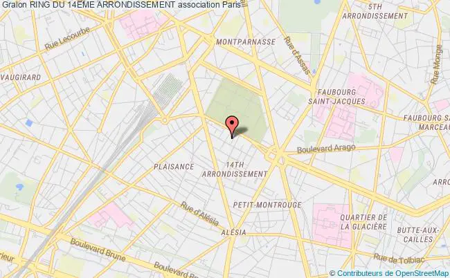 plan association Ring Du 14eme Arrondissement Paris 14e