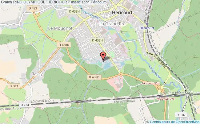 plan association Ring Olympique 'hericourt' Héricourt