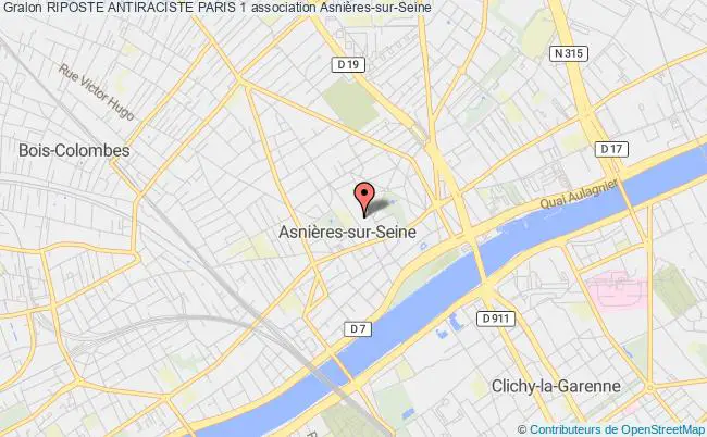 plan association Riposte Antiraciste Paris 1 Asnières-sur-Seine