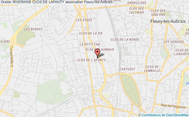 plan association Riverains Clos De Lapanty Fleury-les-Aubrais