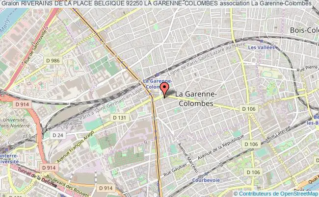 RIVERAINS DE LA PLACE BELGIQUE 92250 LA GARENNE-COLOMBES