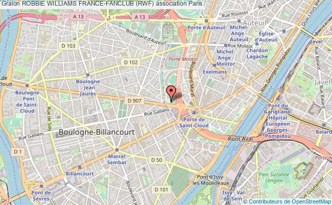 plan association Robbie Williams France-fanclub (rwf) Paris