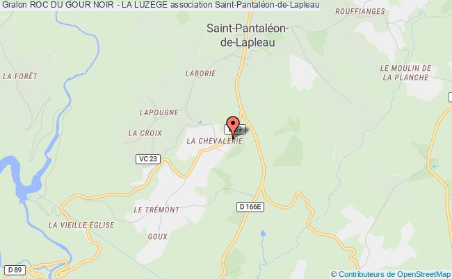 plan association Roc Du Gour Noir - La Luzege Saint-Pantaléon-de-Lapleau