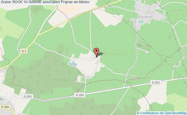 plan association Rock' In Gamme Prignac-en-Médoc