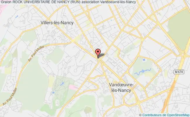 plan association Rock Universitaire De Nancy (run) Vandoeuvre-lès-Nancy