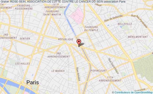 plan association Rose-sein, Association De Lutte Contre Le Cancer Du Sein Paris