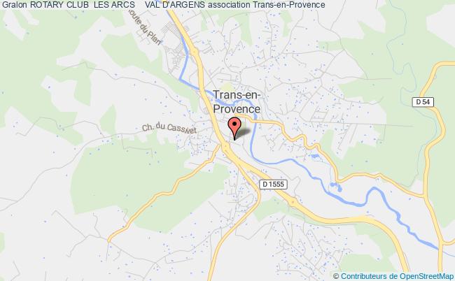 plan association Rotary Club  Les Arcs    Val D'argens Trans-en-Provence