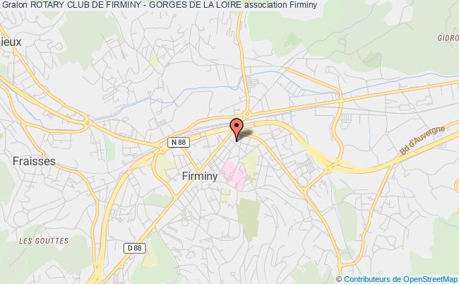 plan association Rotary Club De Firminy - Gorges De La Loire Firminy