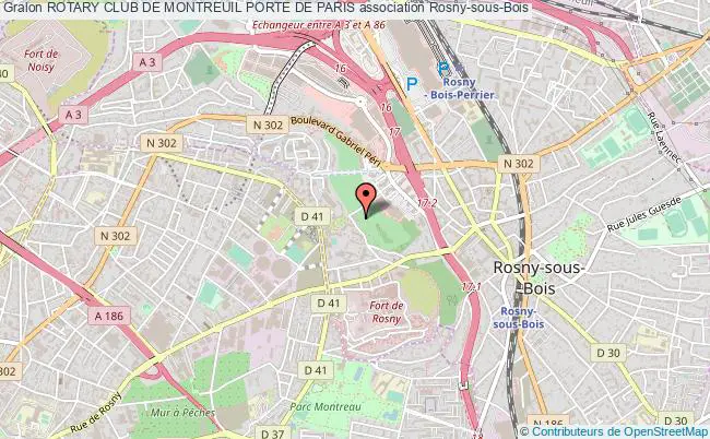 plan association Rotary Club De Montreuil Porte De Paris Rosny-sous-Bois