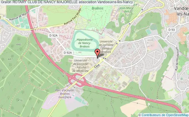plan association Rotary Club De Nancy Majorelle Vandoeuvre-lès-Nancy