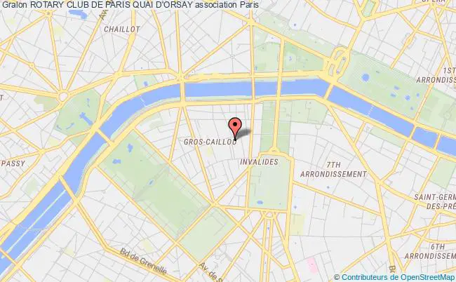 plan association Rotary Club De Paris Quai D'orsay Paris