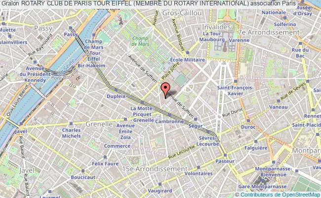 plan association Rotary Club De Paris Tour Eiffel (membre Du Rotary International) Paris