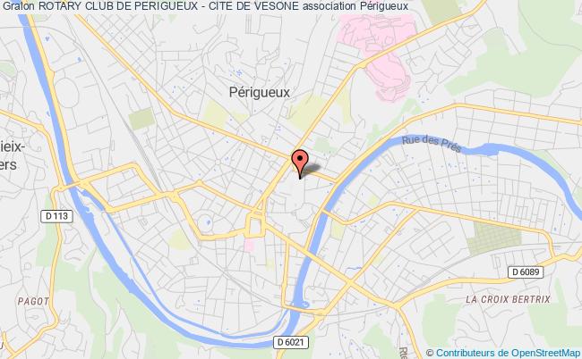 plan association Rotary Club De Perigueux - Cite De Vesone Périgueux