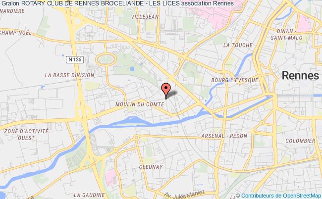 plan association Rotary Club De Rennes Broceliande - Les Lices Rennes