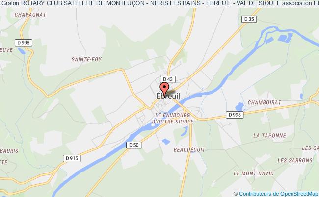 plan association Rotary Club Satellite De MontluÇon - NÉris Les Bains - Ébreuil - Val De Sioule Ébreuil