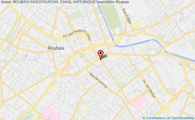 plan association Roubaix Investigation, Canal Historique Roubaix