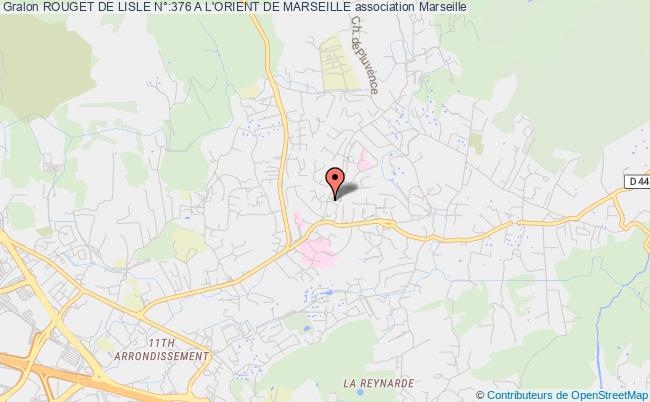 plan association Rouget De Lisle N°:376 A L'orient De Marseille Marseille 11
