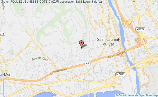 plan association Roulez Jeunesse CÔte D'azur Saint-Laurent-du-Var