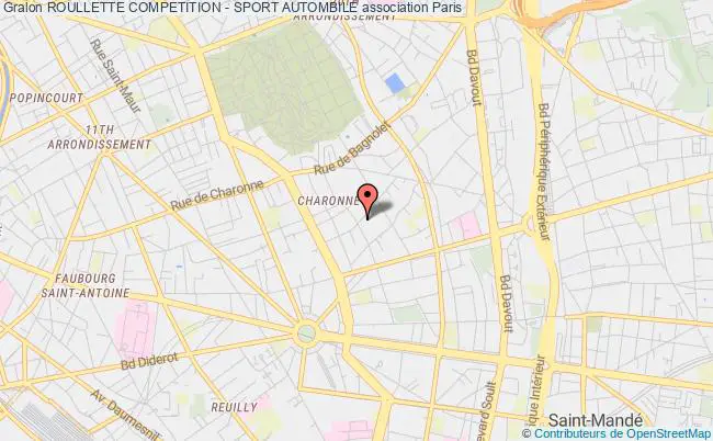 plan association Roullette Competition - Sport Autombile PARIS