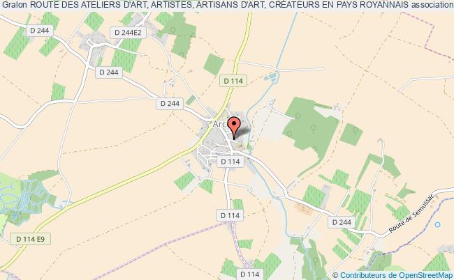 plan association Route Des Ateliers D'art, Artistes, Artisans D'art, CrÉateurs En Pays Royannais Arces