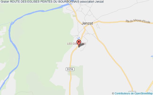 plan association Route Des Eglises Peintes Du Bourbonnais Jenzat