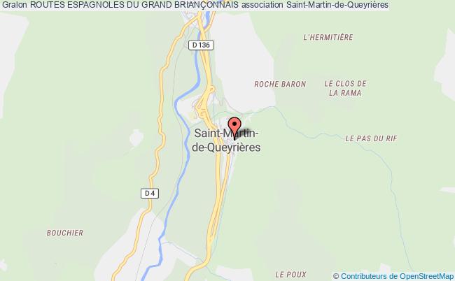 plan association Routes Espagnoles Du Grand BrianÇonnais Saint-Martin-de-Queyrières