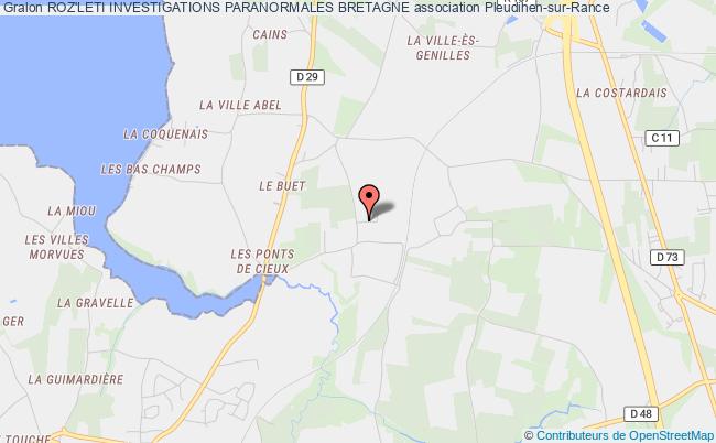 plan association Roz'leti Investigations Paranormales Bretagne Pleudihen-sur-Rance