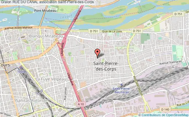 plan association Rue Du Canal Saint-Pierre-des-Corps