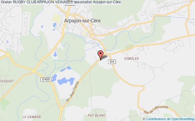 plan association Rugby Club Arpajon-veinazes Arpajon-sur-Cère