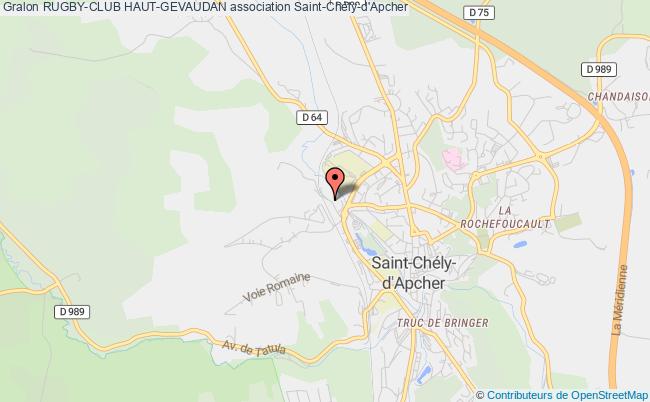 plan association Rugby-club Haut-gevaudan Saint-Chély-d'Apcher