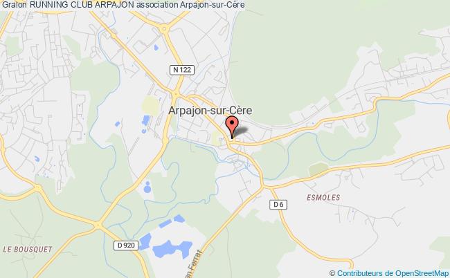 plan association Running Club Arpajon Arpajon-sur-Cère