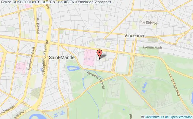 plan association Russophones De L'est Parisien Vincennes