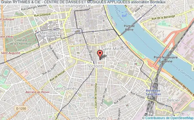 plan association Rythmes & Cie - Centre De Danses Et Musiques Appliquees Bordeaux