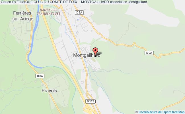 plan association Rythmique Club Du Comte De Foix -  Montgailhard Montgailhard