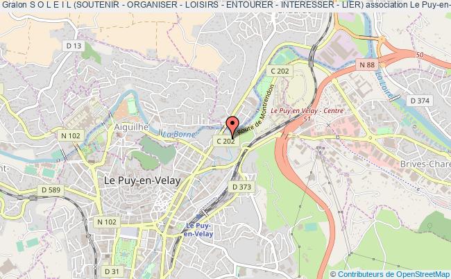 plan association S O L E I L (soutenir - Organiser - Loisirs - Entourer - Interesser - Lier) Le    Puy-en-Velay
