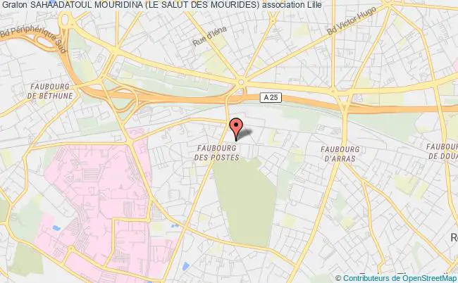 plan association Sahaadatoul Mouridina (le Salut Des Mourides) Lille