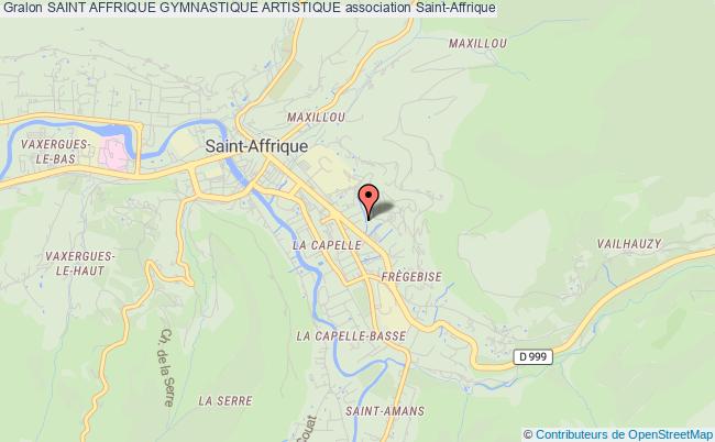 plan association Saint Affrique Gymnastique Artistique Saint-Affrique