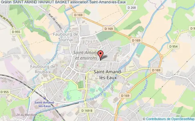 plan association Saint Amand Hainaut Basket Saint-Amand-les-Eaux