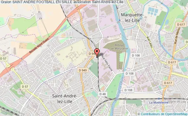 plan association Saint Andre Football En Salle Saint-André-lez-Lille