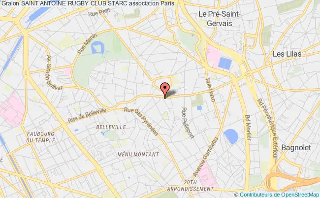 plan association Saint Antoine Rugby Club Starc Paris
