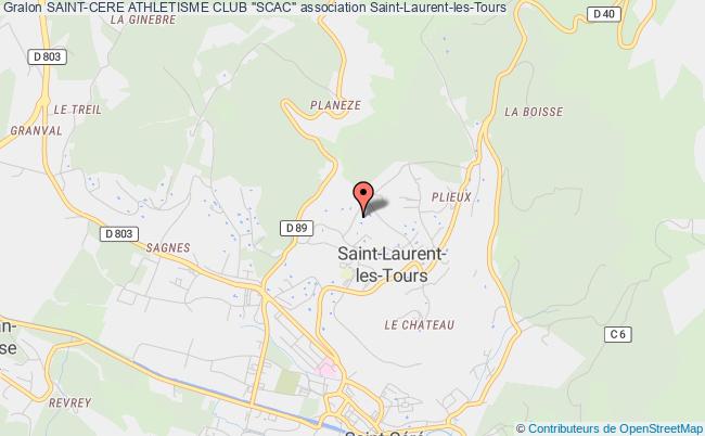 plan association Saint-cere Athletisme Club "scac" Saint-Laurent-les-Tours