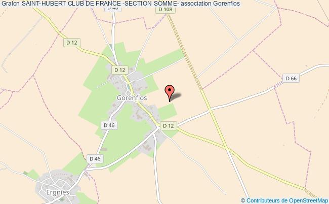 plan association Saint-hubert Club De France -section Somme- Gorenflos