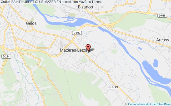 plan association Saint Hubert Club Mazerien Mazères-Lezons