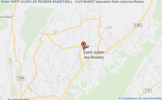plan association Saint Julien Les Rosiers Basket-ball - Sjlr Basket Saint-Julien-les-Rosiers