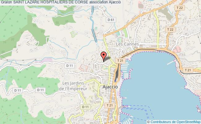 plan association Saint Lazare Hospitaliers De Corse Ajaccio