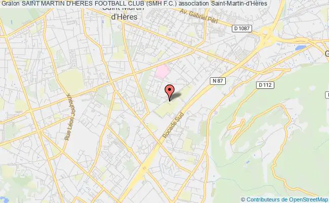 plan association Saint Martin D'heres Football Club (smh F.c.) Saint-Martin-d'Hères