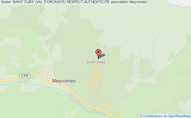 SAINT OURS (VAL D'ORONAYE) RESPECT,AUTHENTICITÉ