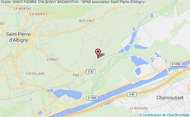 plan association Saint Pierre D'albigny Badminton - Spab Saint-Pierre-d'Albigny