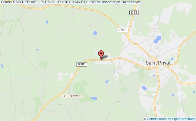 plan association Saint-privat - Pleaux - Rugby Xaintrie 'sprx' Saint-Privat