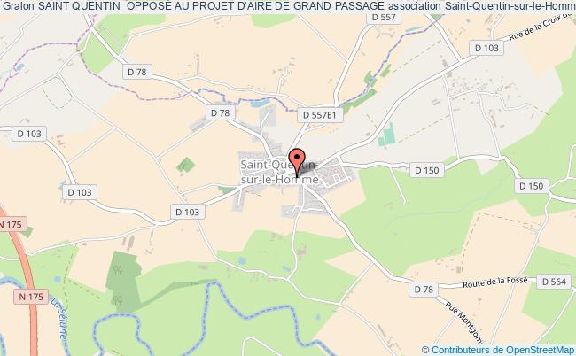 plan association Saint Quentin  OpposÉ Au Projet D'aire De Grand Passage Saint-Quentin-sur-le-Homme